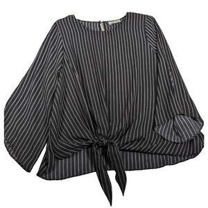 Meera Lane lagenlook 2xl Top navy And White Angled Sleeves Bust 50" 100% Poly